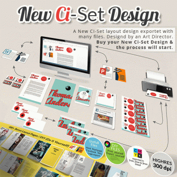 New Individual Corporate Identity Set / CI-Set Design (with Consulting & Individualisation), En