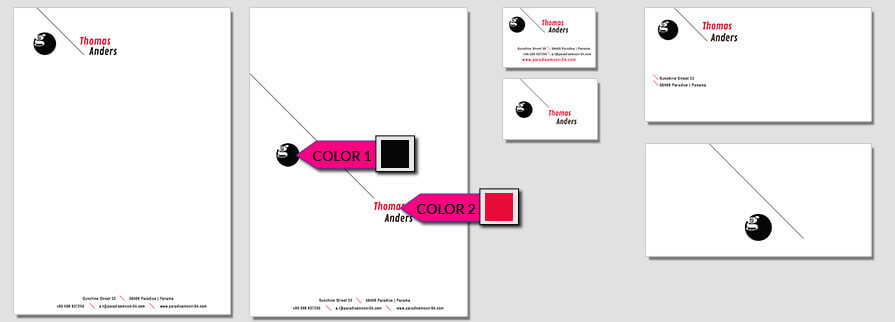 ci set 029 color Ci business card stationary design print online diy do it yourself