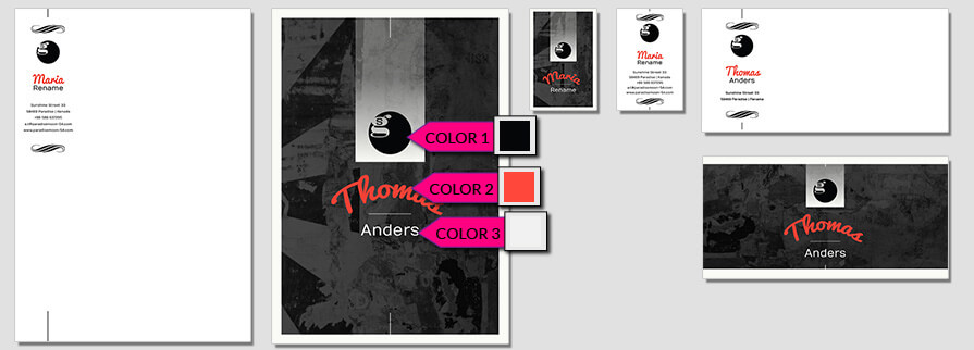 ci set 042 color Corporate Design Agentur Shop Templates Design Agency Branding
