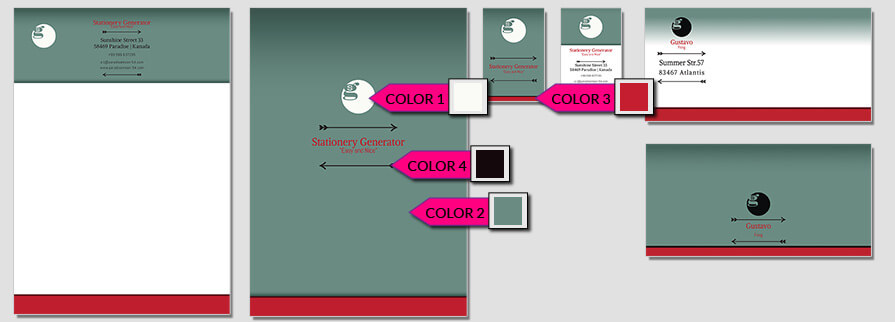 ci set 050 color corporate design agency shop templates  bradning marketing entrepreneur