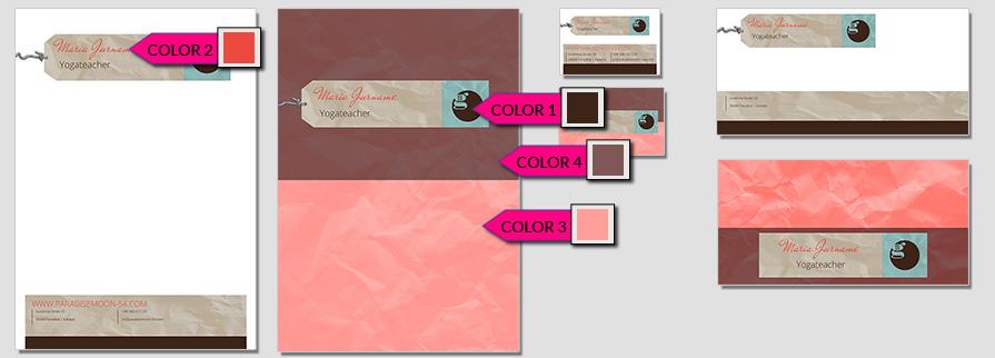 ci set 054 color corporate design agency shop templates  bradning marketing entrepreneur