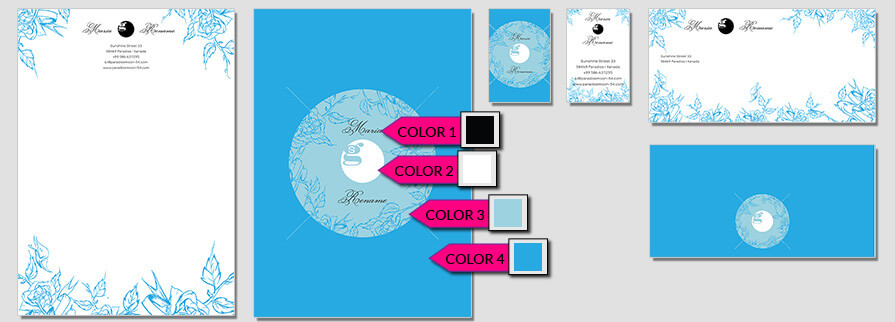 ci set 058 color Brand Identity günstig drucken / bestellen start up design paket