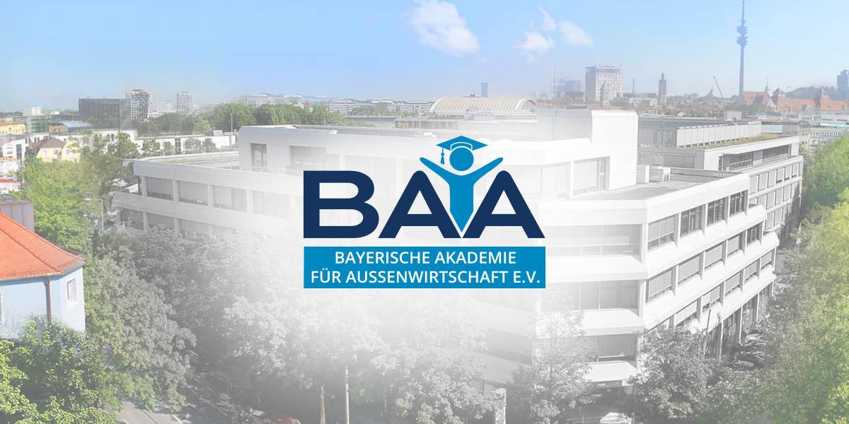 logo design muenchen corporated design brand baa bayerische akademie aussenwirtschaft